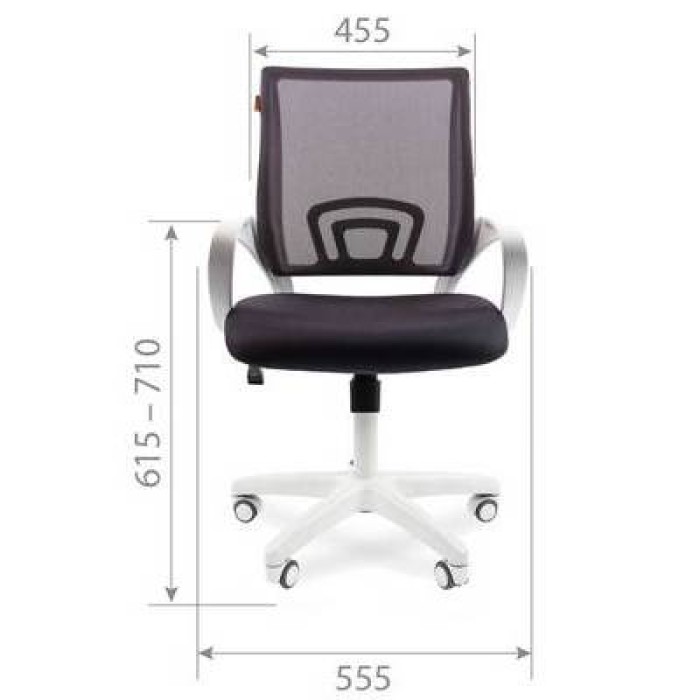 Chairman 696 White Офисное кресло в серой TW-12 ткани, сетка серая