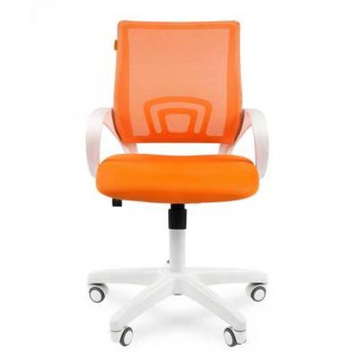 Chairman 696 White Офисное кресло в оранжевой TW-16 ткани с оранжевой сеткой