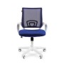 Chairman 696 White (Ткань TW-10 синяя/сетка синяя) Офисное кресло