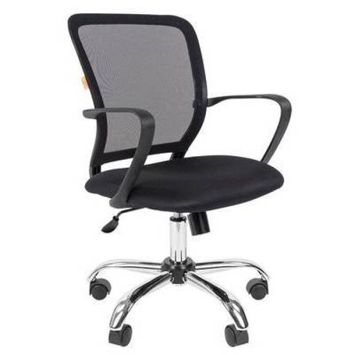 Chairman 698 Chrome Офисное кресло в черной TW-11 ткани, сетка черная