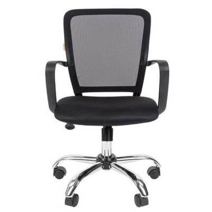 Chairman 698 Chrome Офисное кресло в черной TW-11 ткани, сетка черная