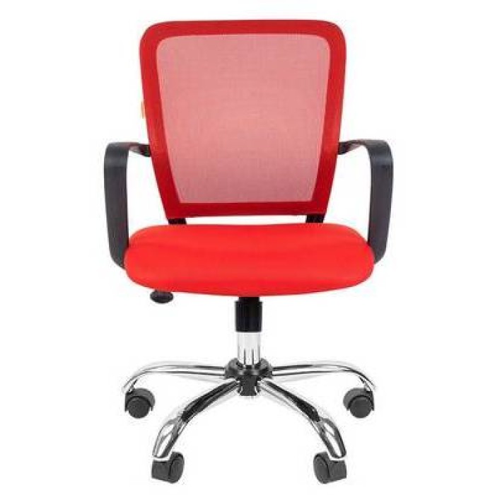 Chairman 698 Chrome Офисное кресло в красной TW-19 ткани с красной сеткой