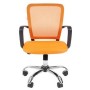 Chairman 698 Chrome (Ткань TW-16 оранжевая/сетка оранжевая) Офисное кресло