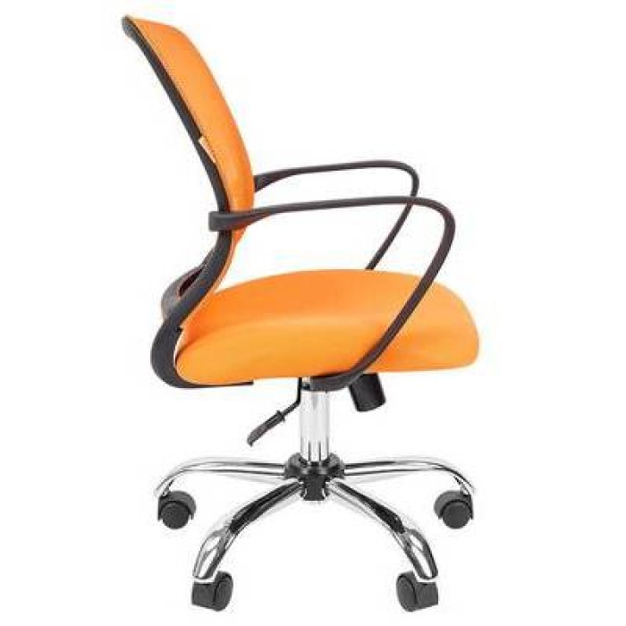 Chairman 698 Chrome Офисное кресло в оранжевой TW-16 ткани с оранжевой сеткой