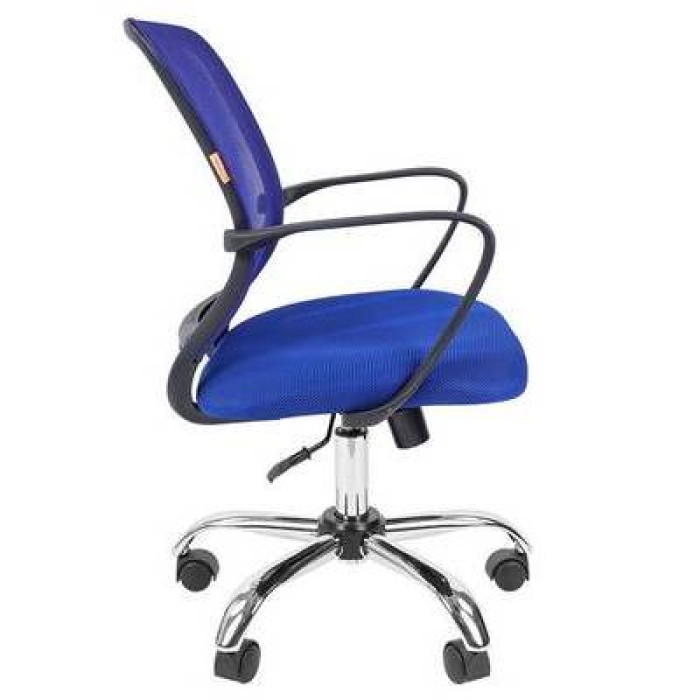Chairman 698 Chrome Офисное кресло в синей TW-10 ткани с синей сеткой