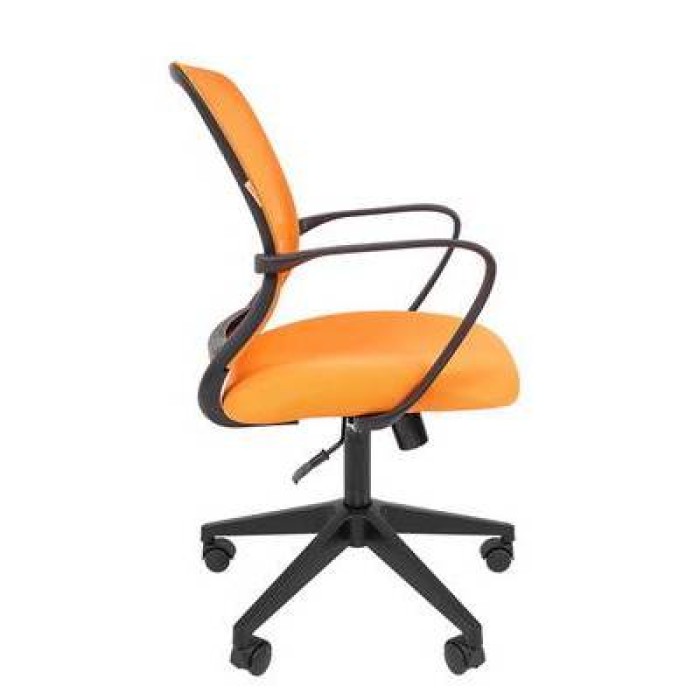 Chairman 698 Офисное кресло в оранжевой TW-16 ткани с оранжевой сеткой