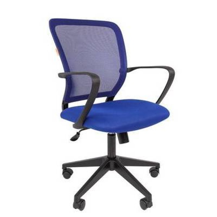 Chairman 698 Офисное кресло в синей TW-10 ткани с синей сеткой