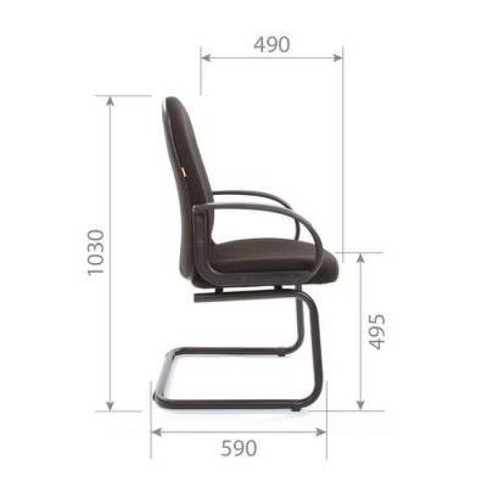 Chairman 279V JP кресло для переговорной ткань черная