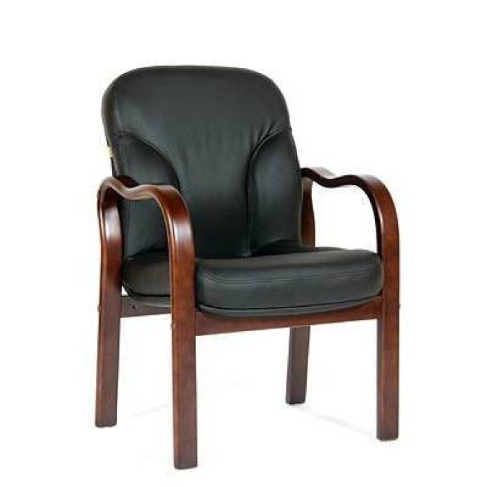 Chairman 658 кресло посетителя, черная кожа