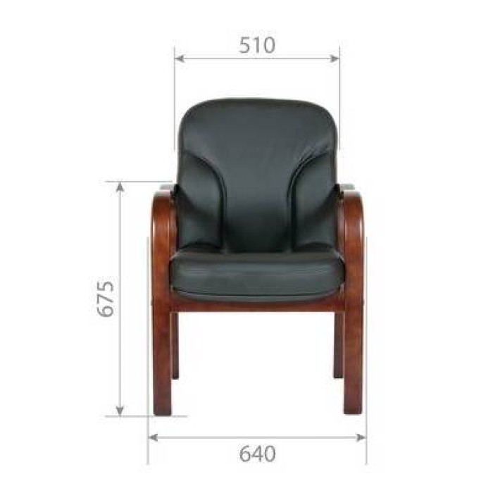 Chairman 658 кресло посетителя, черная кожа