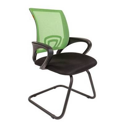 Chairman 696V (Ткань TW-11 черная/сетка зеленая) Конференц-кресло
