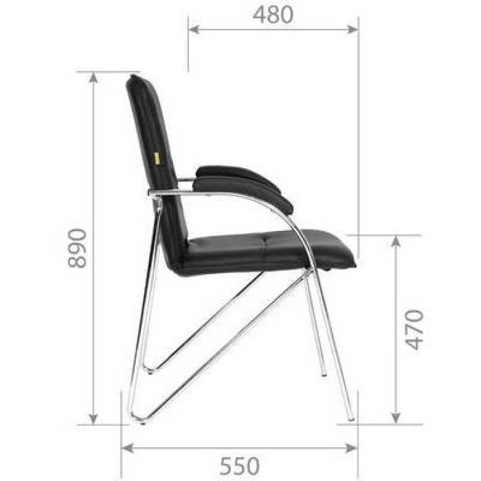Chairman 850 конференц-кресло в черной экокоже