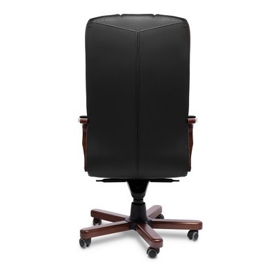 Atlant A (Черная кожа/темный орех) Кресло руководителя