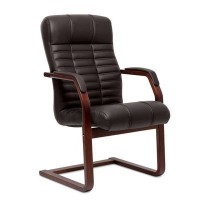 Atlant C (Коричневая кожа/темный орех) Конференц-кресло