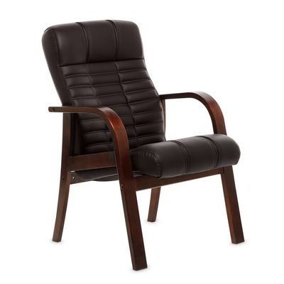 Atlant D (Коричневая кожа/темный орех) Конференц-кресло