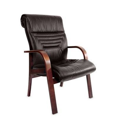 Basel D (Коричневая кожа/темный орех) Конференц-кресло