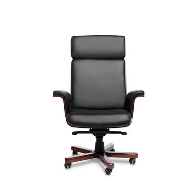 Cadis A (Черная кожа/темный орех) Кресло руководителя