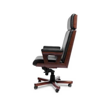 Cadis A (Черная кожа/темный орех) Кресло руководителя