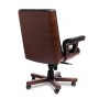 Cadis B (Черная кожа/темный орех) Кресло руководителя