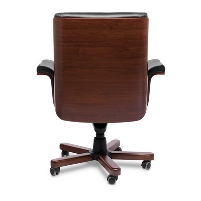 Cadis B (Черная кожа/темный орех) Кресло руководителя