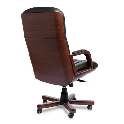 Cannes A (Черная кожа/темный орех) Кресло руководителя