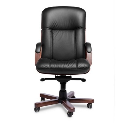 Cannes A (Черная кожа/темный орех) Кресло руководителя
