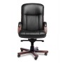 Cannes A (Черная кожа/темный орех) Кресло руководителя