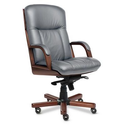 Cannes A (Серая кожа/темный орех) Кресло руководителя