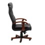 Darwin A (Черная кожа/темный орех) Кресло руководителя
