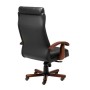 Darwin A (Черная кожа/темный орех) Кресло руководителя