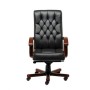 Darwin B (Черная кожа/темный орех) Кресло руководителя