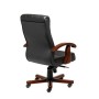 Darwin B (Черная кожа/темный орех) Кресло руководителя