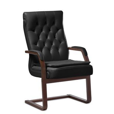 Darwin C (Черная кожа/темный орех) Конференц-кресло