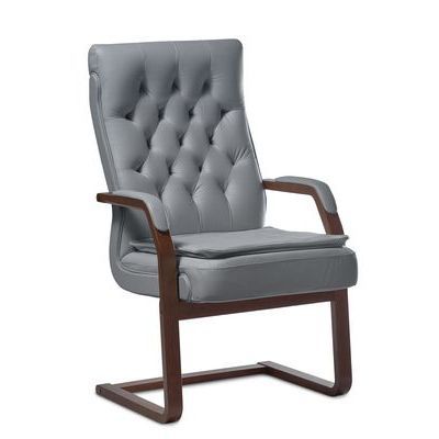 Darwin C (Серая кожа/темный орех) Конференц-кресло