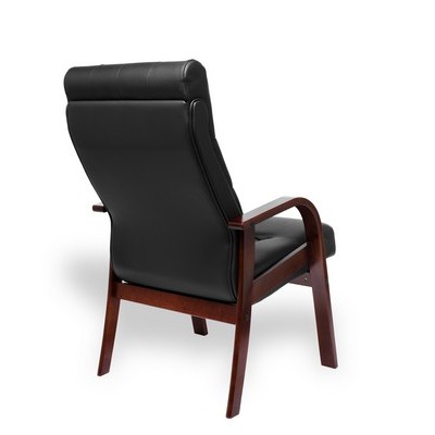 Darwin D (Черная кожа/темный орех) Конференц-кресло