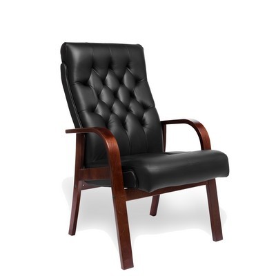 Darwin D (Черная кожа/темный орех) Конференц-кресло