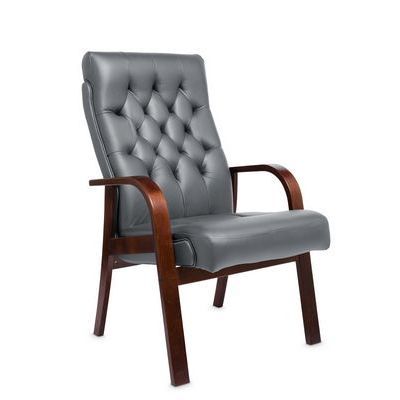 Darwin D (Серая кожа/темный орех) Конференц-кресло