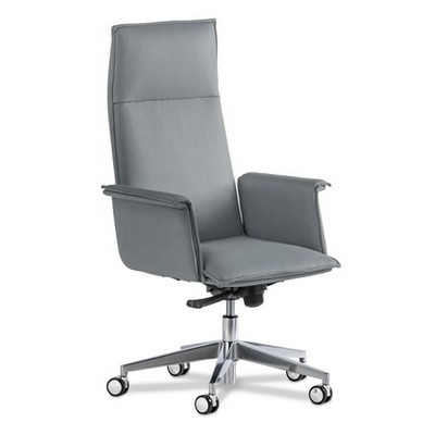 Epsilon Luxe A (Серая кожа) Кресло руководителя