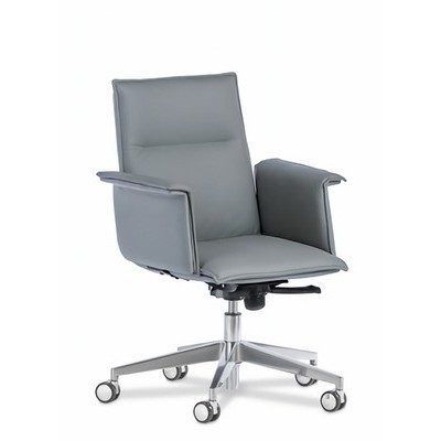 Epsilon Luxe B (Серая кожа) Кресло руководителя