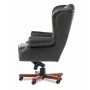 Gent A (Черная кожа/темный орех) Кресло руководителя