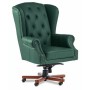 Gent A (Зеленая кожа/темный орех) Кресло руководителя