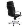 Leeds Chrome A (Черная кожа) Кресло руководителя