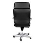 Leeds Chrome A (Черная кожа) Кресло руководителя