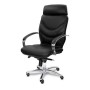 Leeds Chrome A (Черная кожа) Кресло руководителя