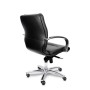 Leeds Chrome B (Черная кожа) Кресло руководителя
