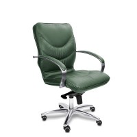 Leeds Chrome B (Зеленая кожа) Кресло руководителя