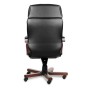 Leeds Wood A (Черная кожа/темный орех) Кресло руководителя