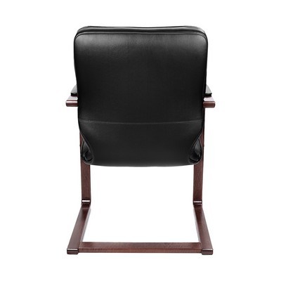 Leeds Wood C (Черная кожа/темный орех) Конференц-кресло