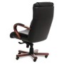 Master A (Черная кожа/темный орех) Кресло руководителя