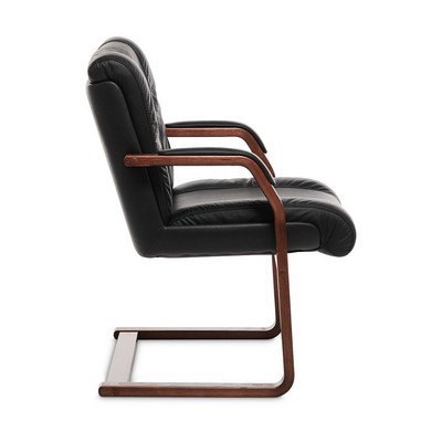 Master C (Черная кожа/темный орех) Конференц-кресло